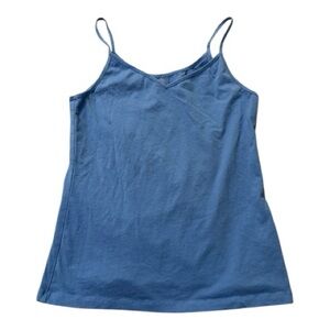 Joe Fresh Blue 100% Cotton Spaghetti Strap Tank Top | Size Medium